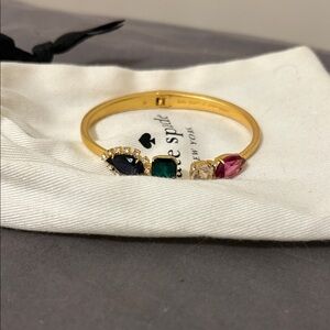 Kate Spade Gold Bracelet with Multicolor Gems
